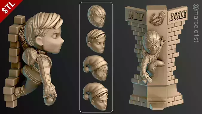 Classic Spiderman - Cute Peter Parker 3D print model