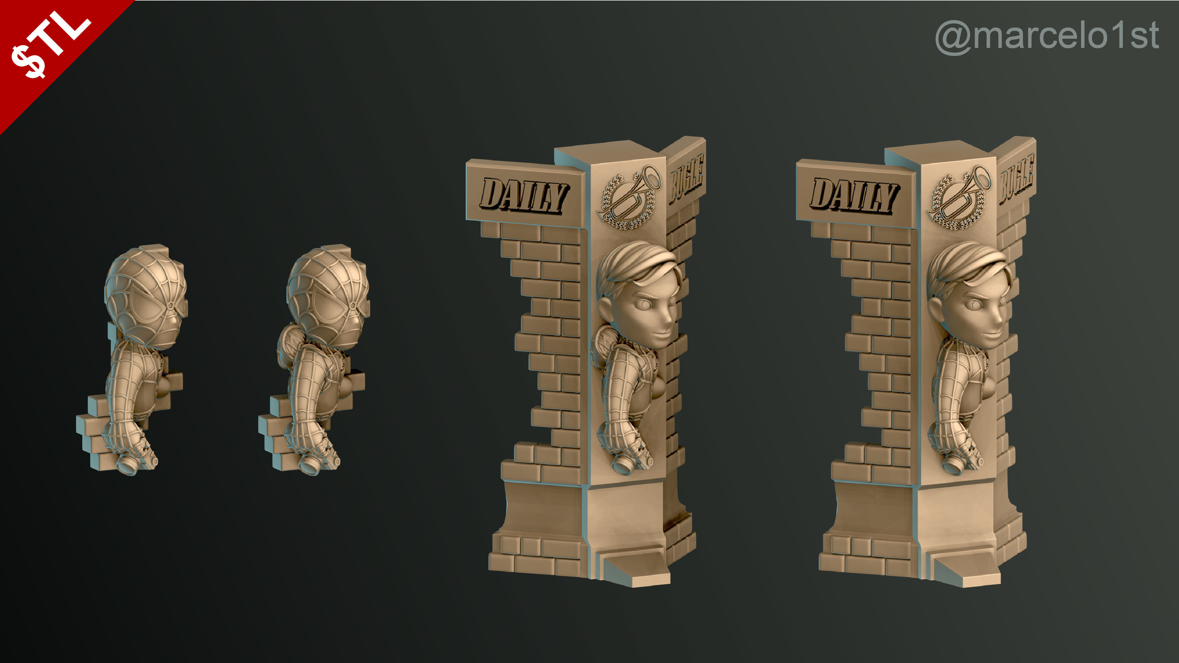 Classic Spiderman - Cute Peter Parker 3D print model_22