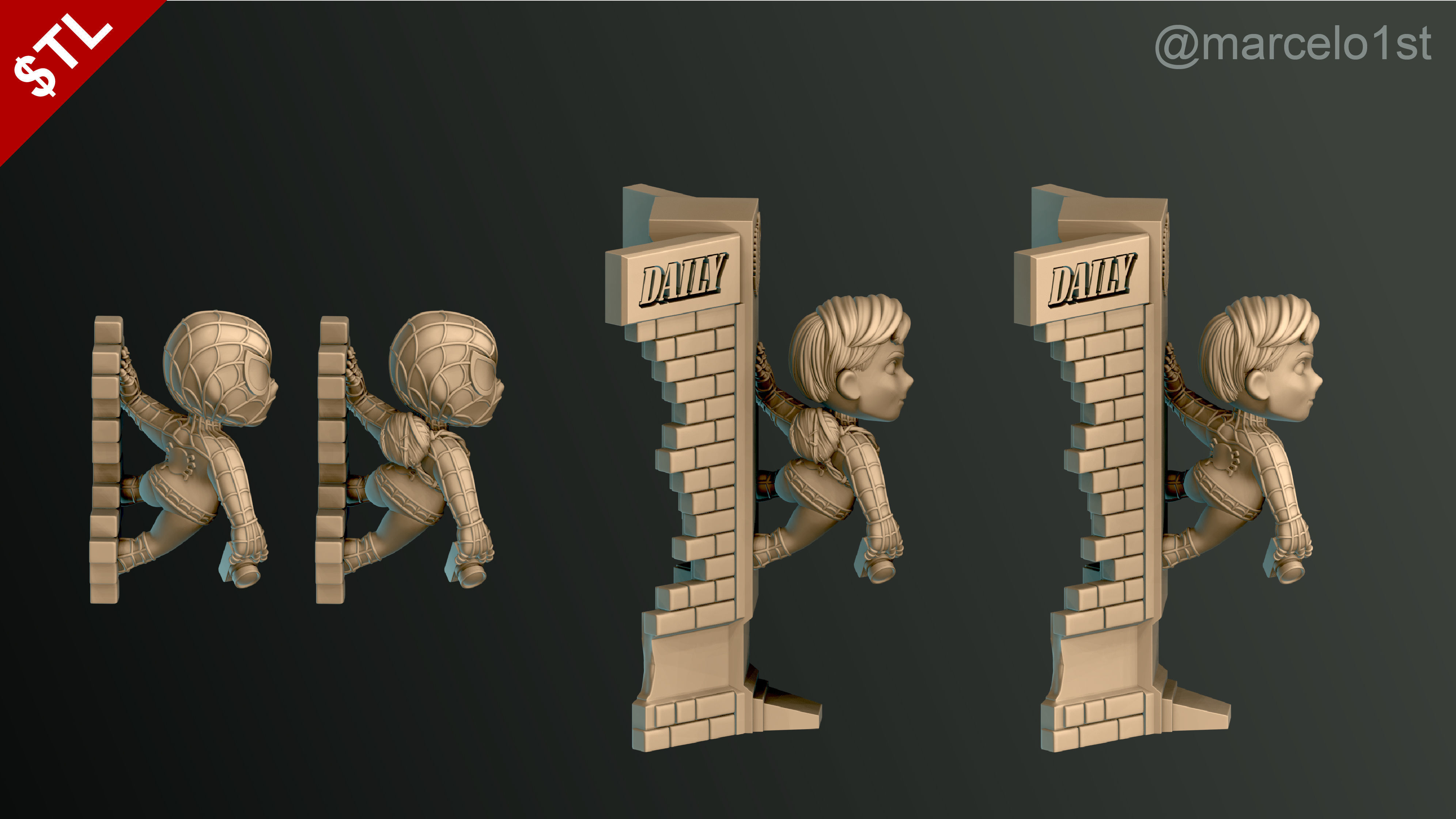 Classic Spiderman - Cute Peter Parker 3D print model_19