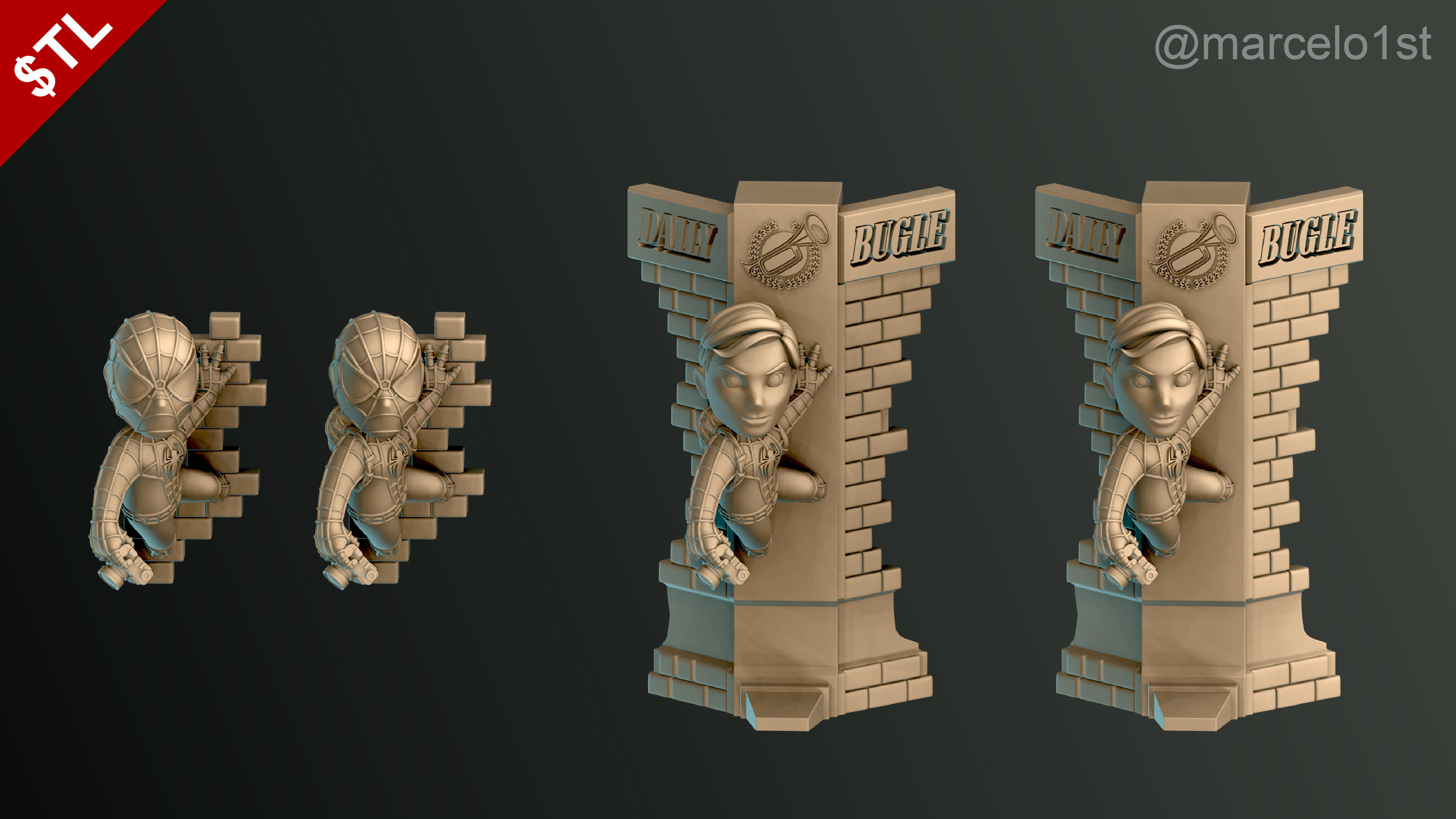 Classic Spiderman - Cute Peter Parker 3D print model_7