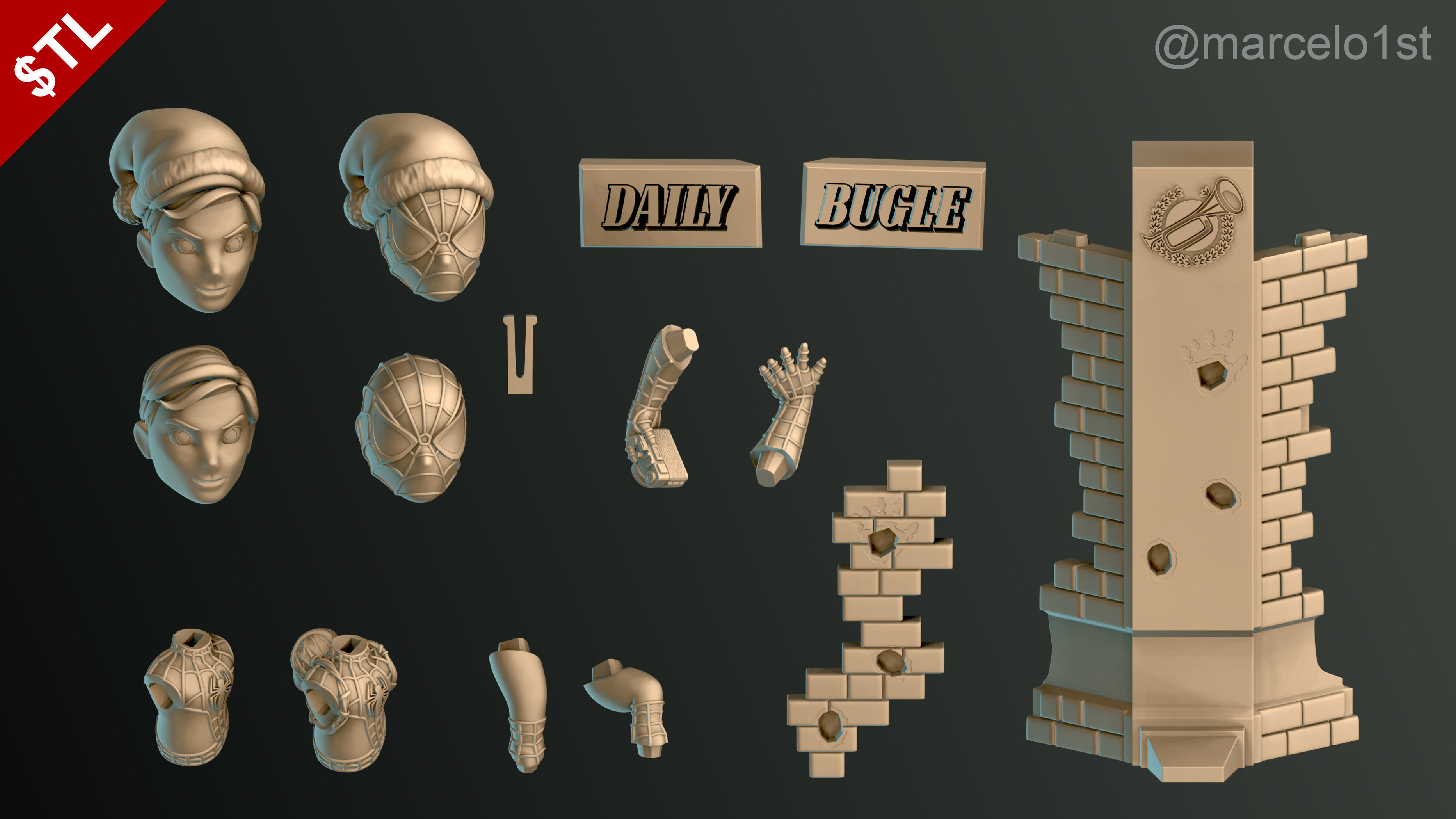 Classic Spiderman - Cute Peter Parker 3D print model_2