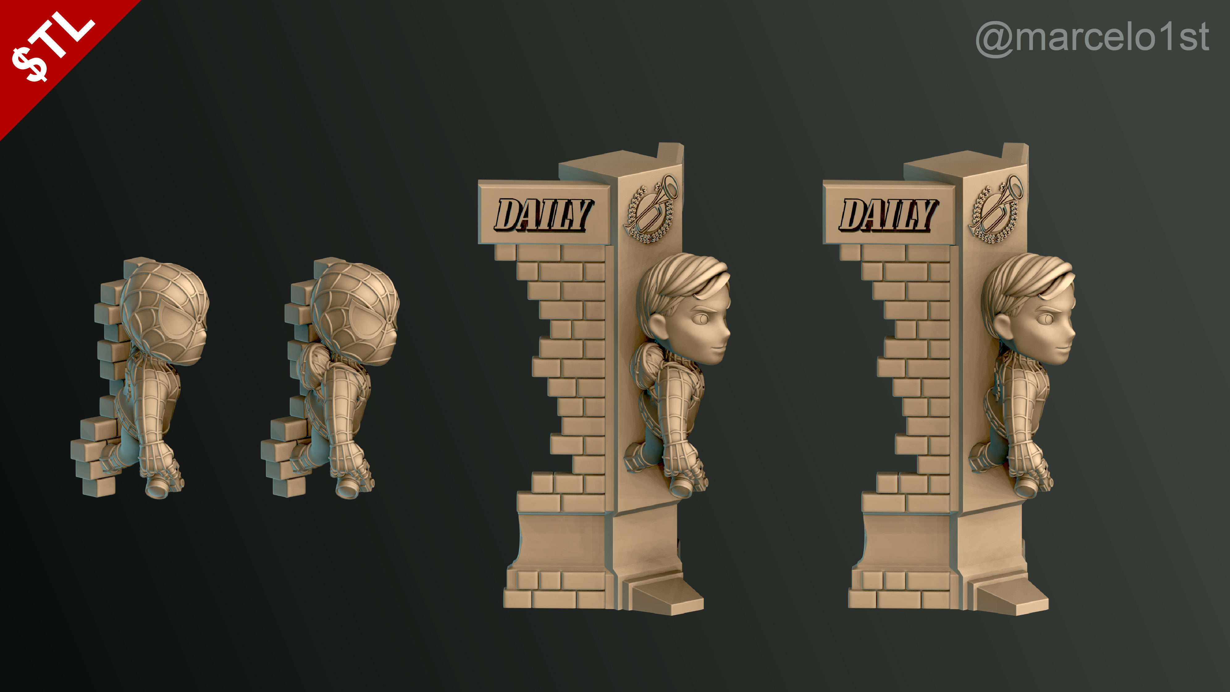 Classic Spiderman - Cute Peter Parker 3D print model_21