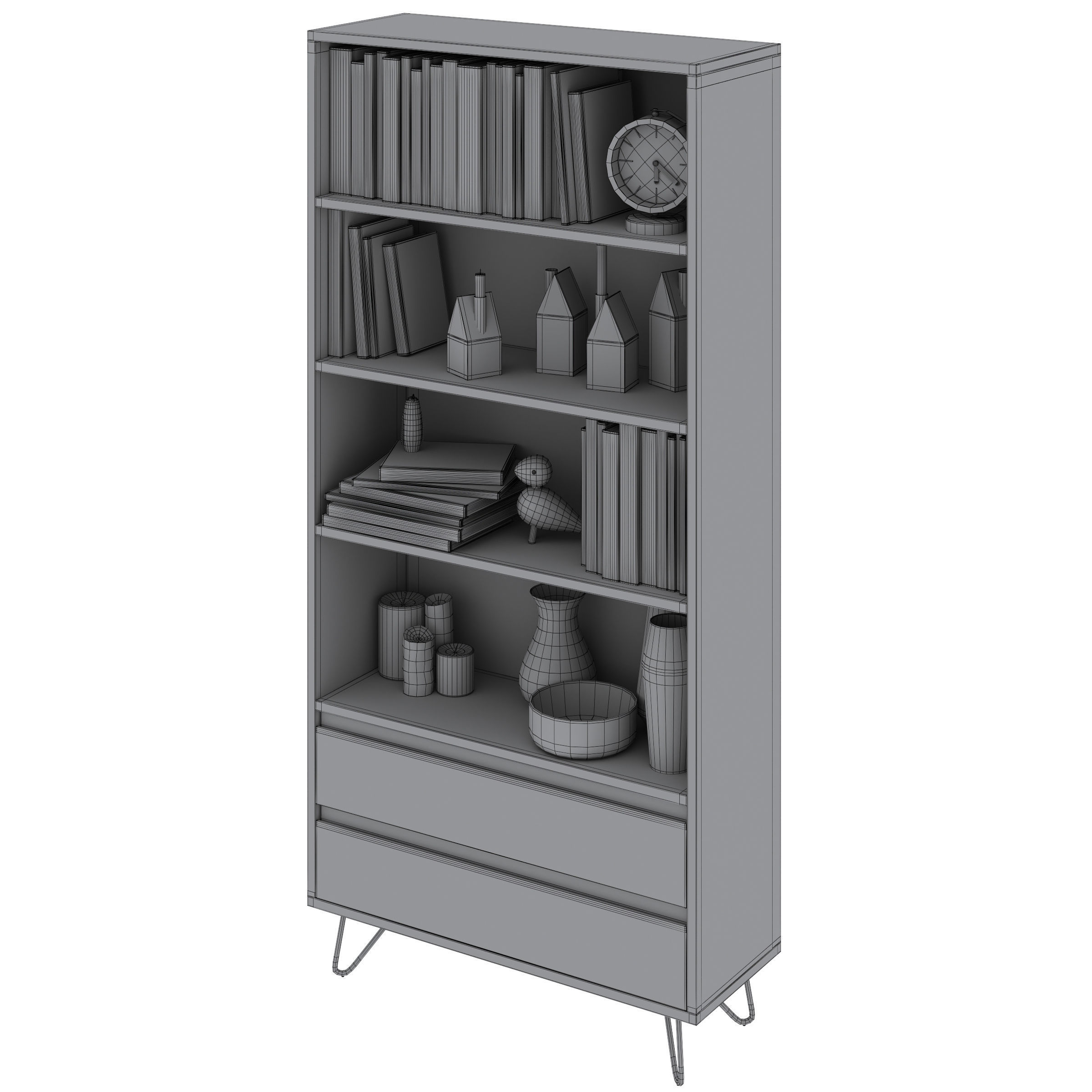 Bookcase Tomar by Cosmo 3D model_4