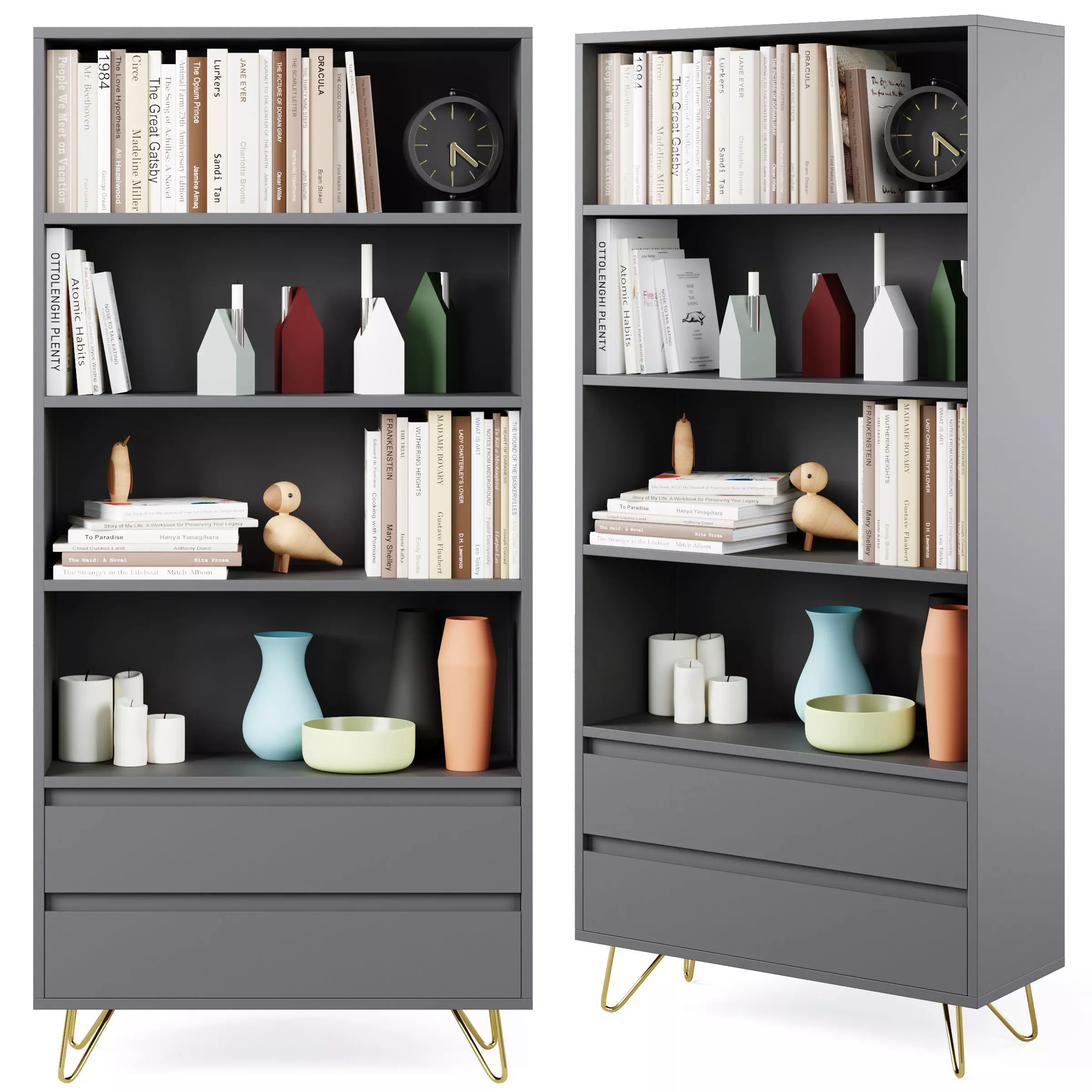 Bookcase Tomar by Cosmo 3D model_0