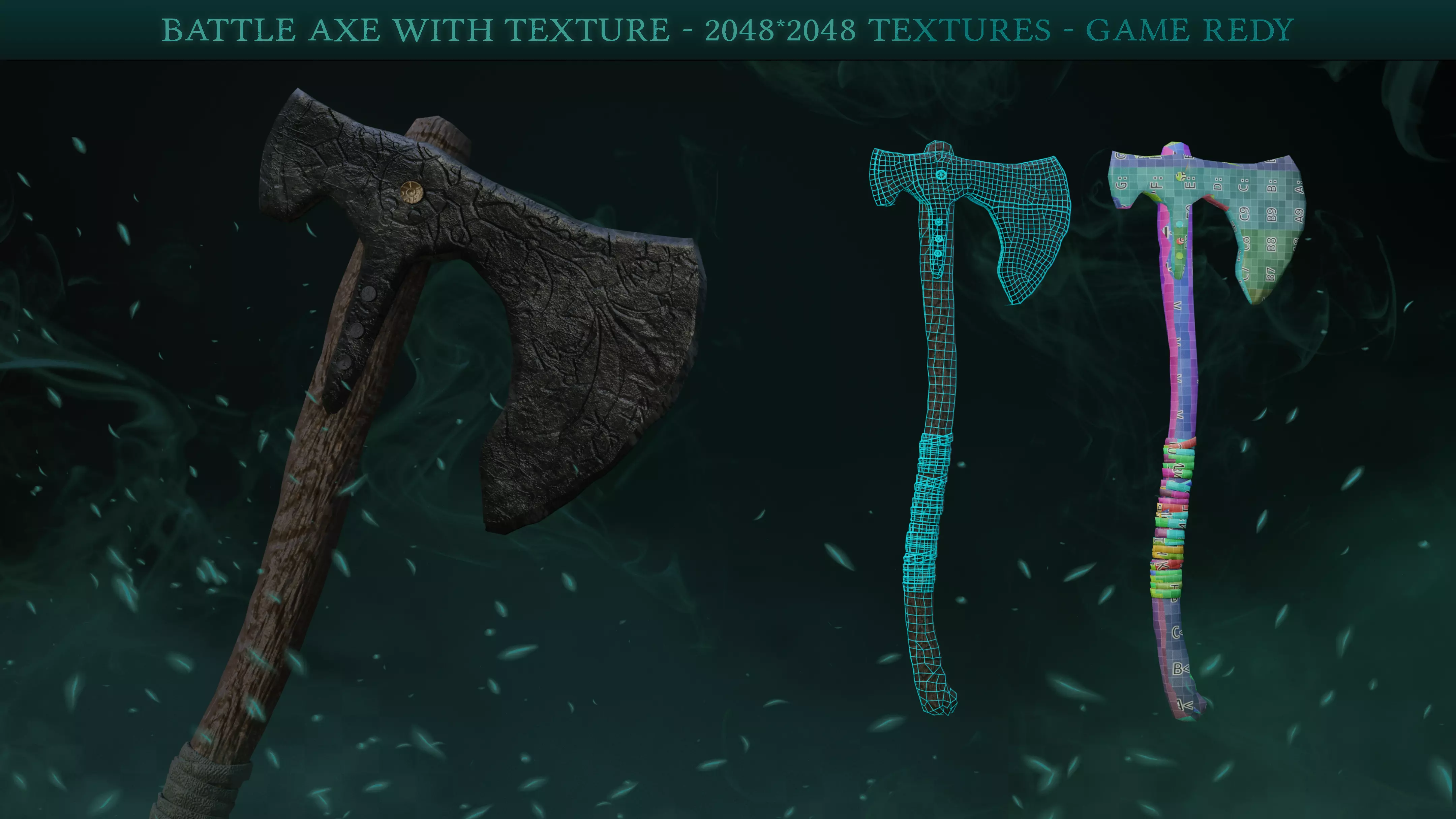 Viking Ax Free low-poly 3D model