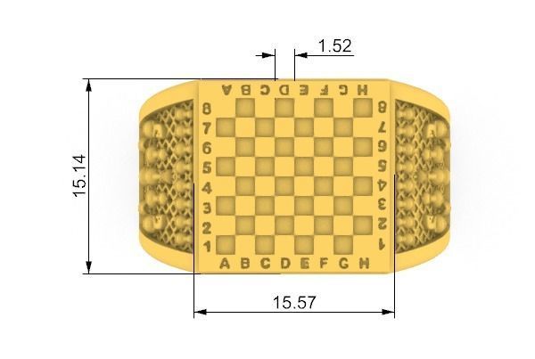 Chess Ajedrez Man Ring stl 3D print model_4