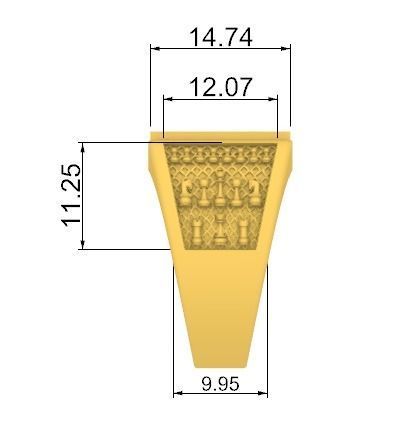Chess Ajedrez Man Ring stl 3D print model_2