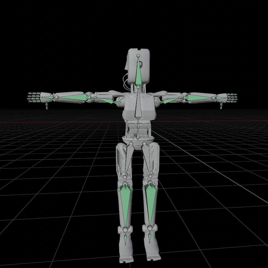 Sci-Fi Robot SCAER Rigged 3D Model 3D model_12