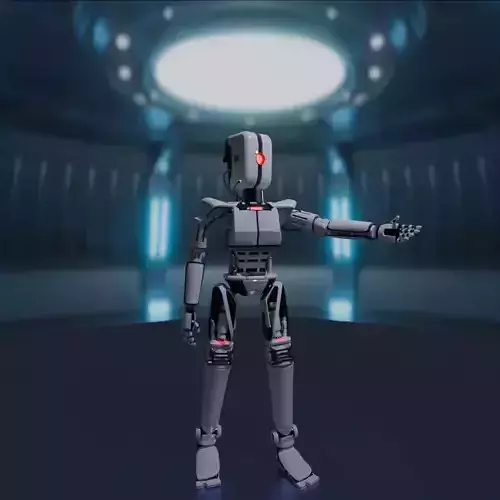 Sci-Fi Robot SCAER Rigged 3D Model 3D model