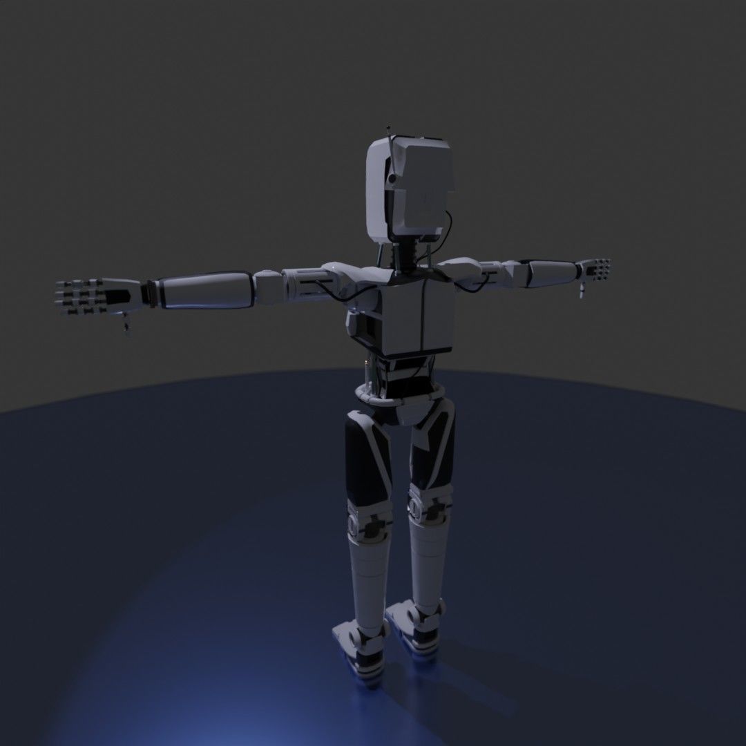 Sci-Fi Robot SCAER Rigged 3D Model 3D model_9