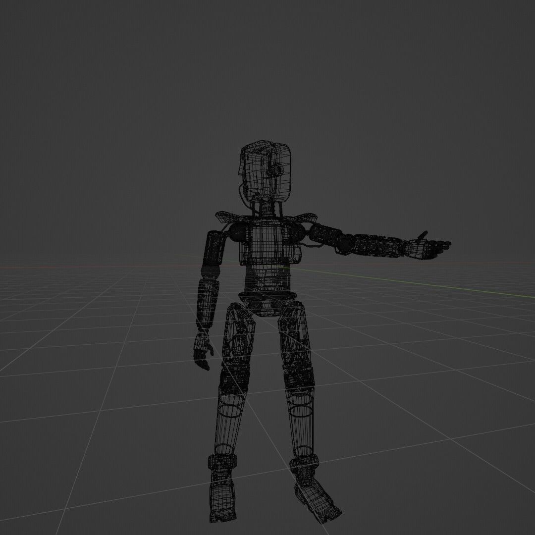Sci-Fi Robot SCAER Rigged 3D Model 3D model_2
