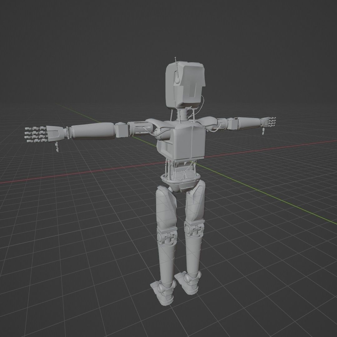 Sci-Fi Robot SCAER Rigged 3D Model 3D model_10