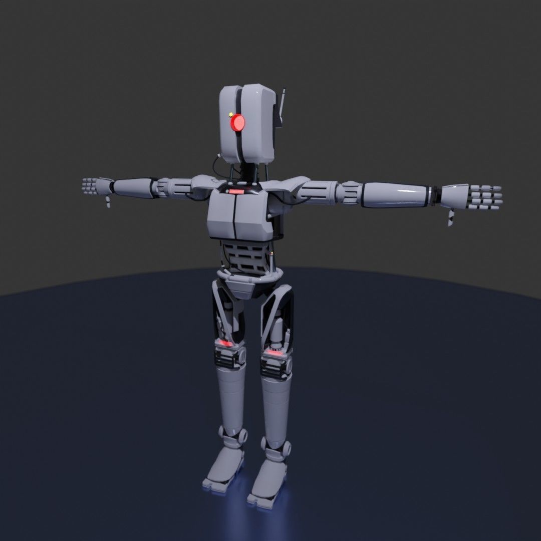 Sci-Fi Robot SCAER Rigged 3D Model 3D model_6