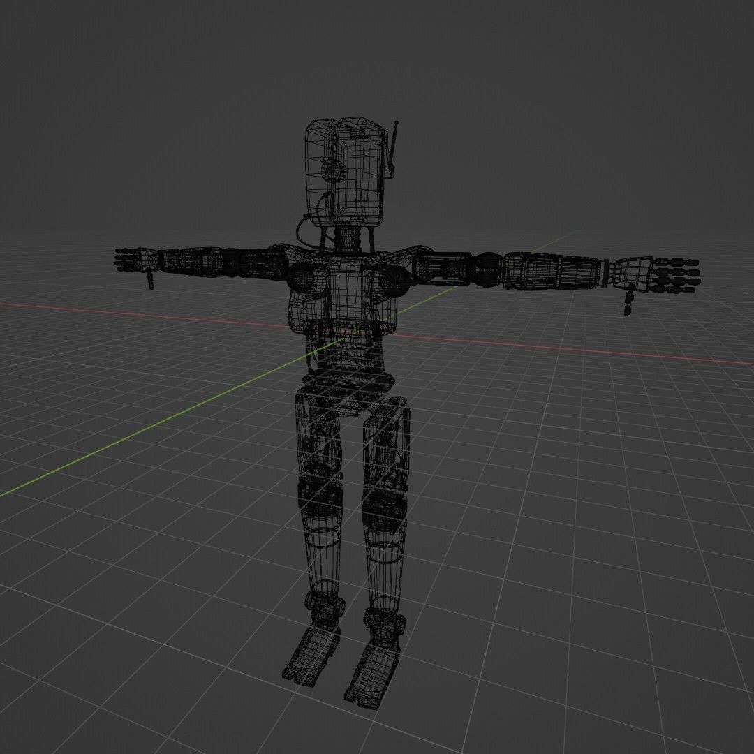 Sci-Fi Robot SCAER Rigged 3D Model 3D model_8