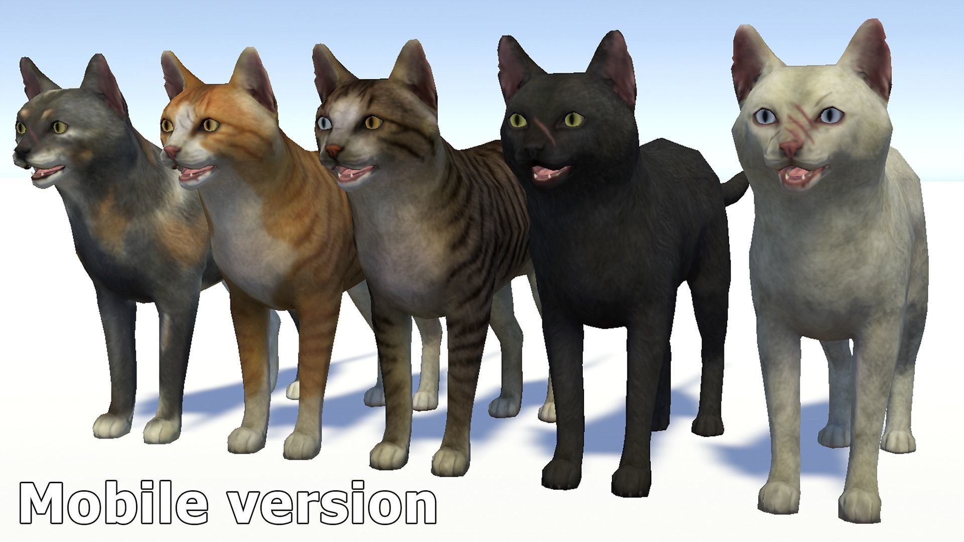 Cats -Stray Low-poly 3D model_14