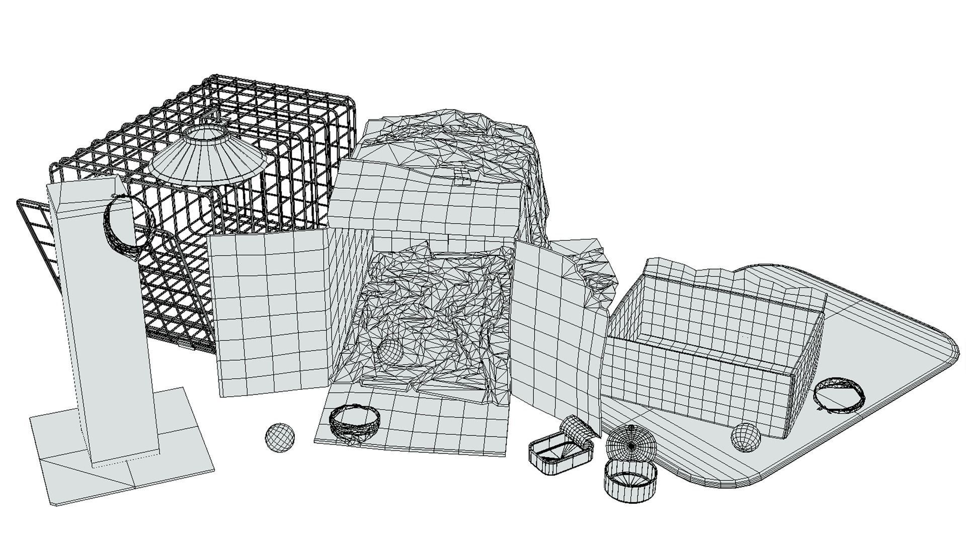 Cats -Stray Low-poly 3D model_28