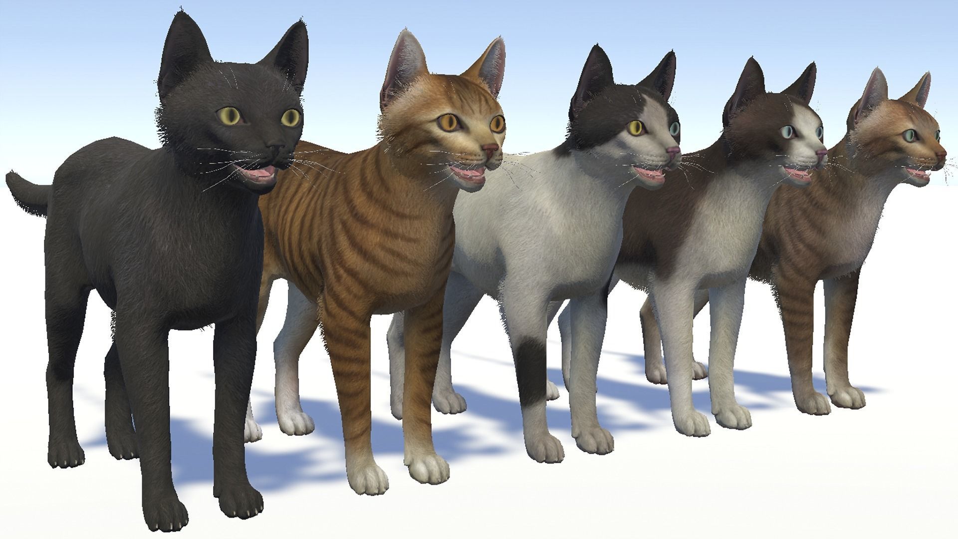 Cats -Stray Low-poly 3D model_4