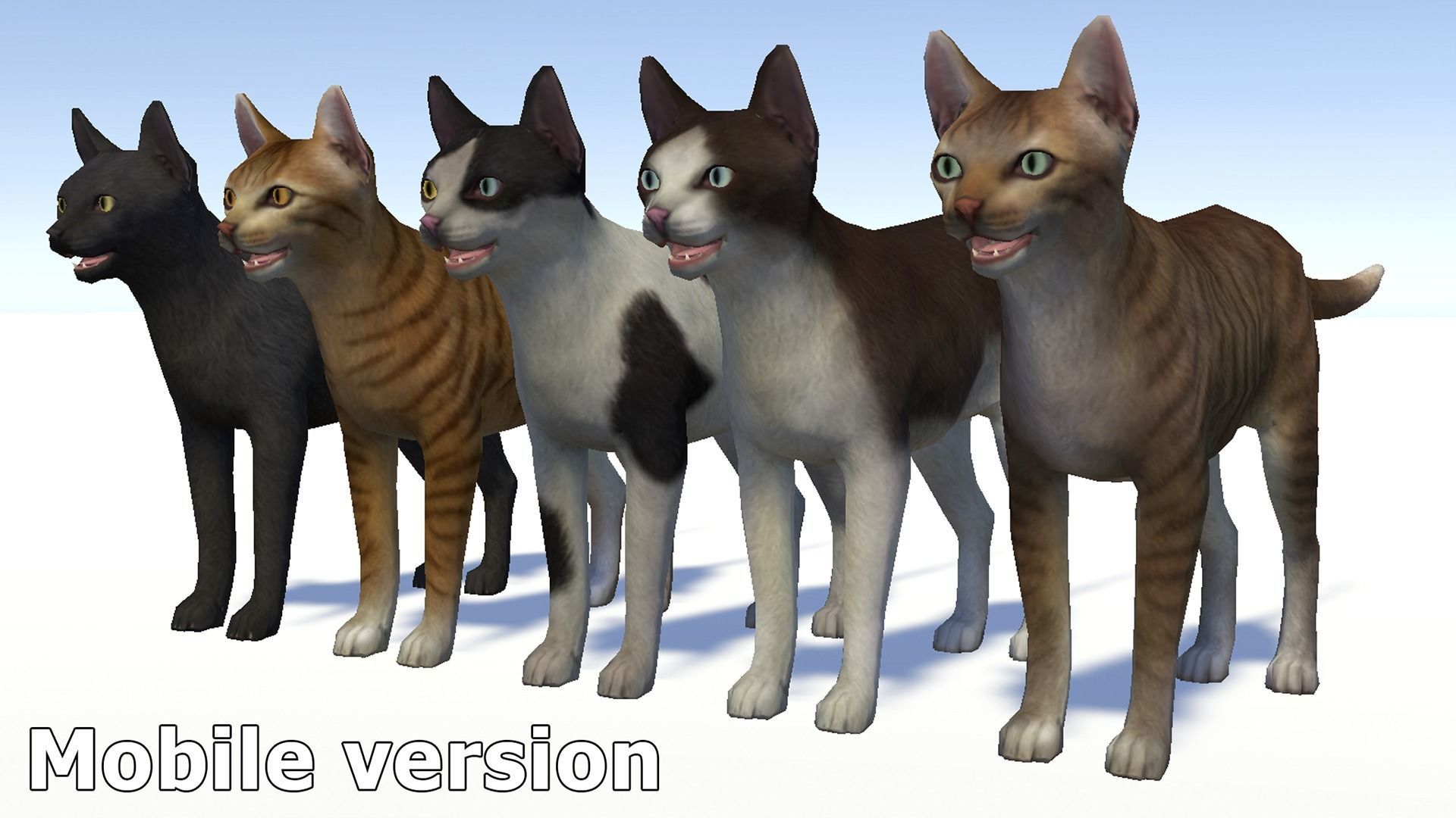 Cats -Stray Low-poly 3D model_15