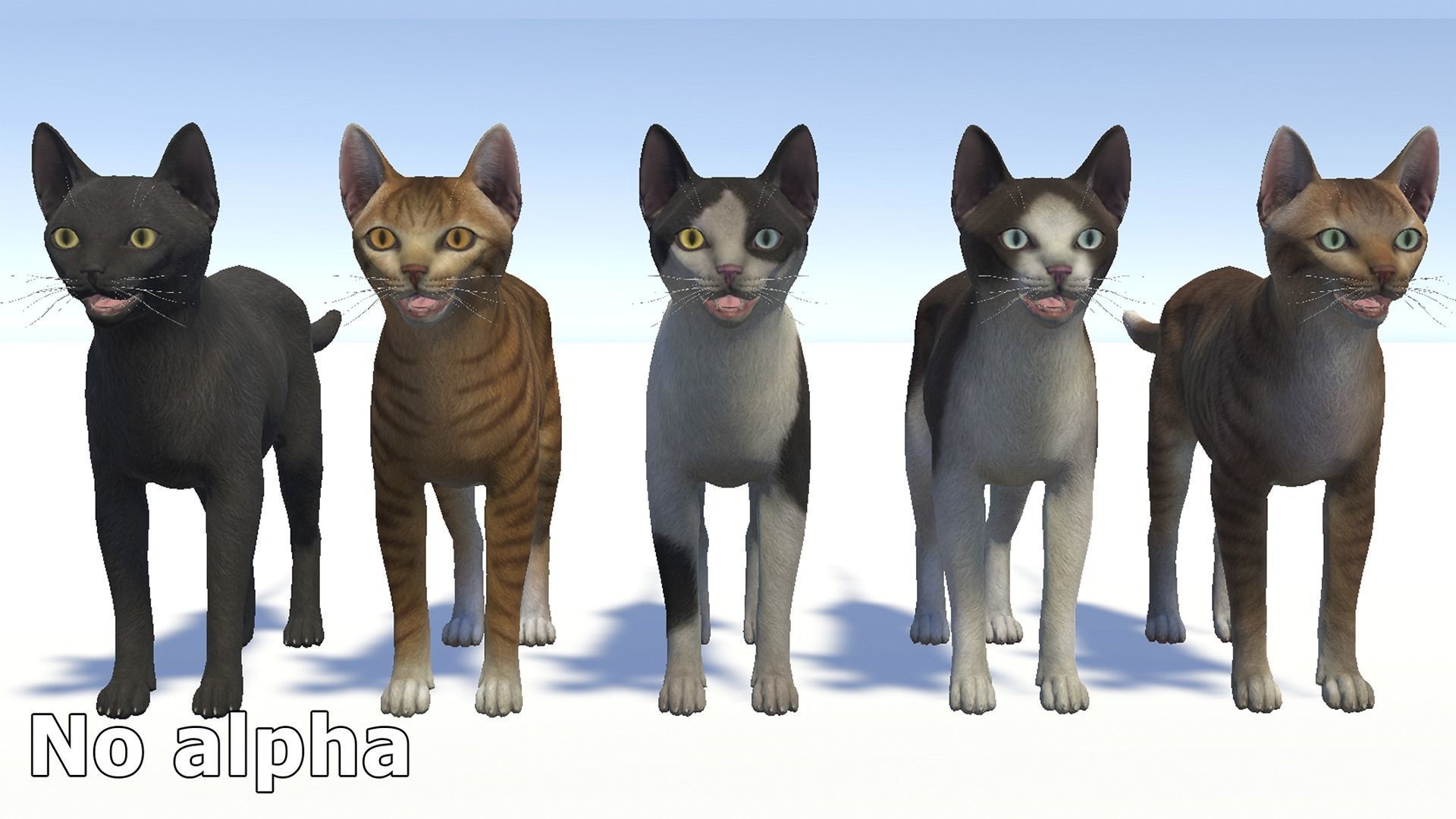 Cats -Stray Low-poly 3D model_10