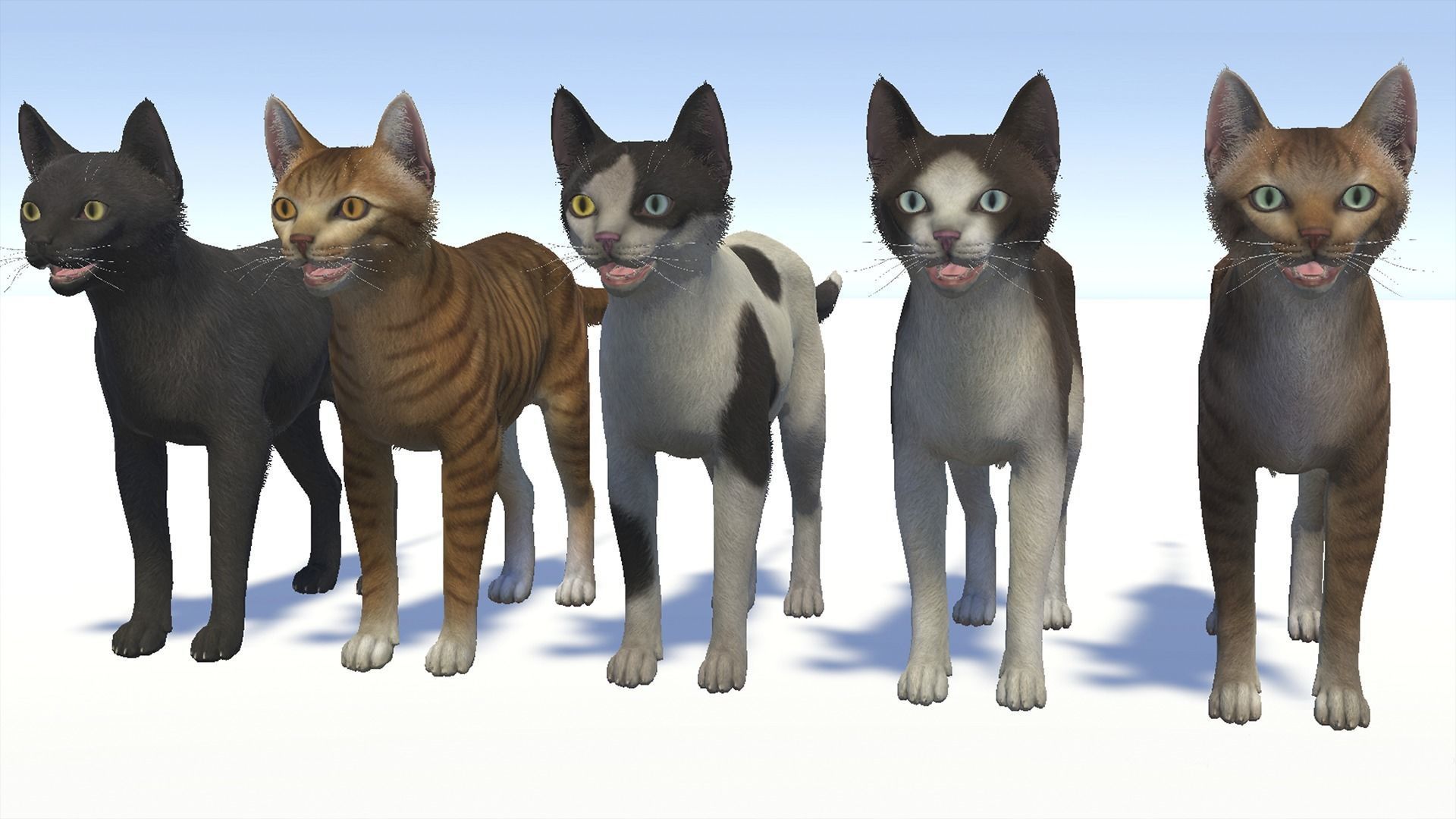 Cats -Stray Low-poly 3D model_8
