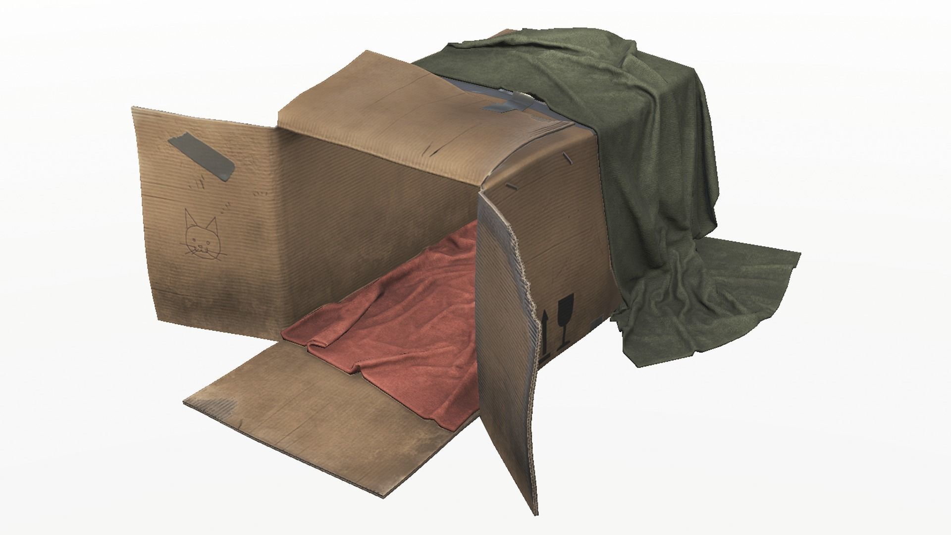 Cats -Stray Low-poly 3D model_21