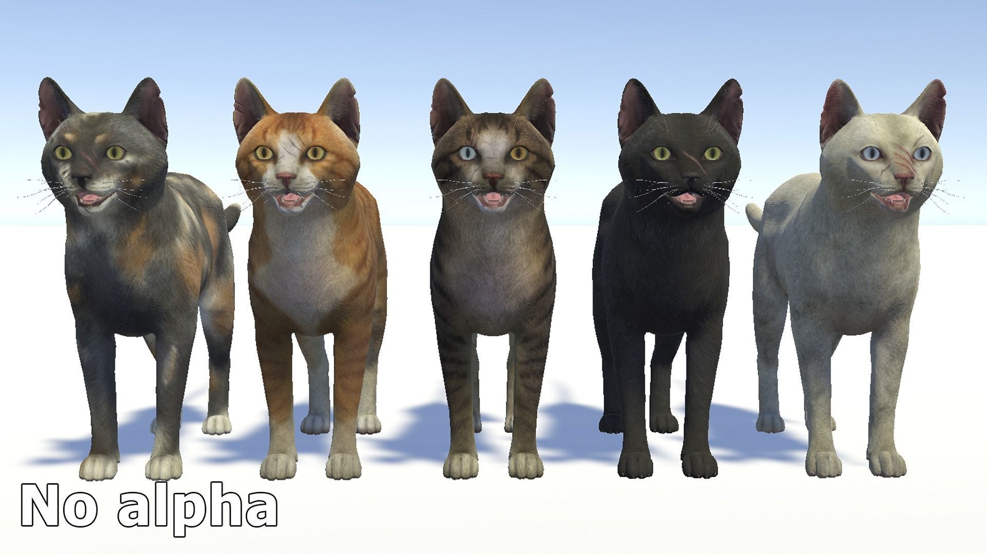 Cats -Stray Low-poly 3D model_11