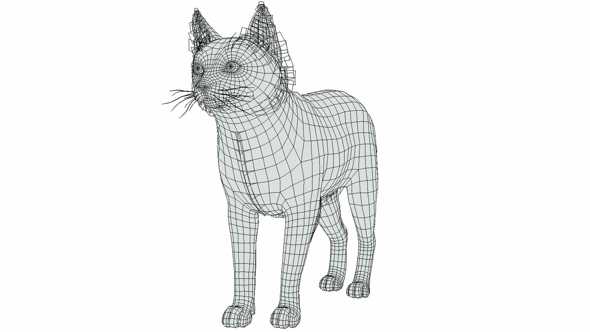 Cats -Stray Low-poly 3D model_16
