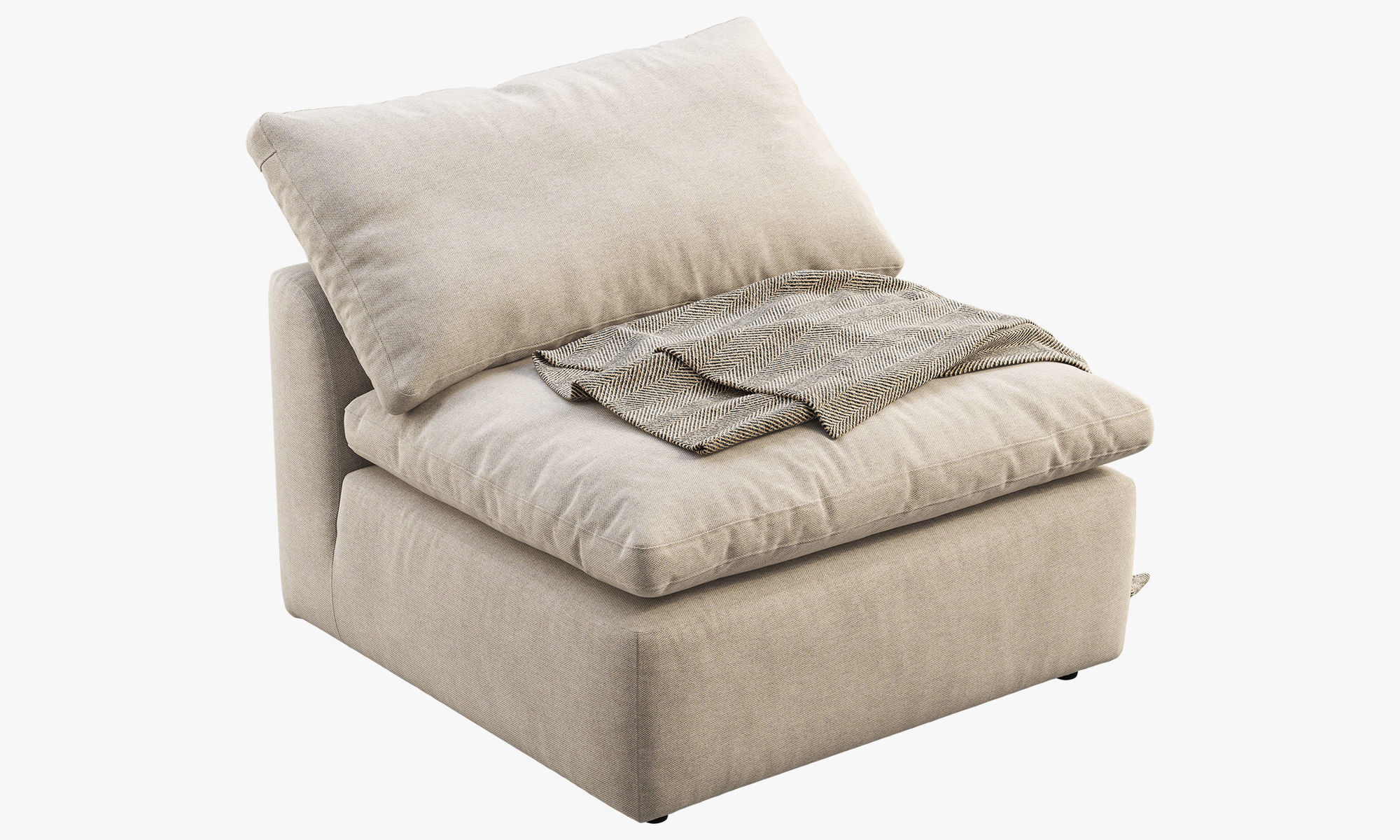 Joybird Bryant Armless Chair 3D model_9