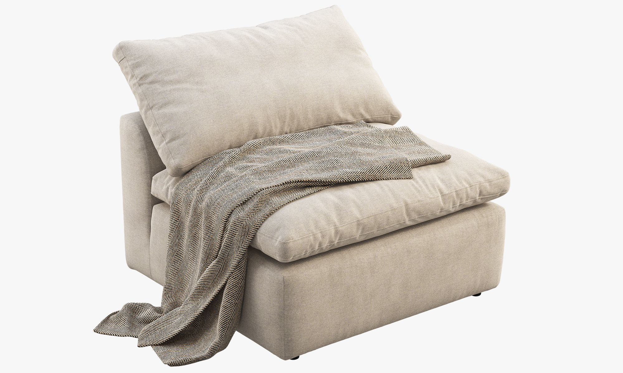 Joybird Bryant Armless Chair 3D model_5