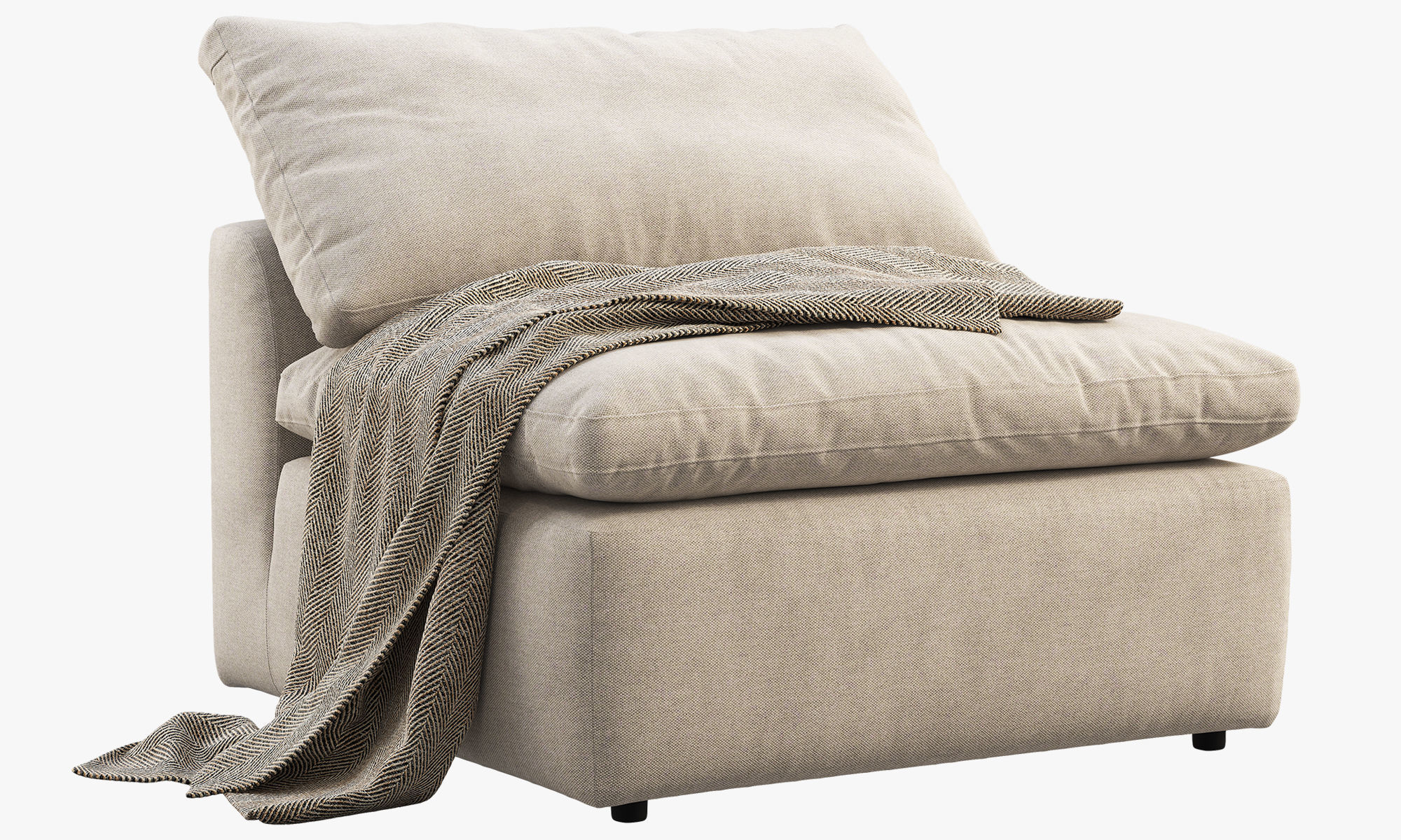 Joybird Bryant Armless Chair 3D model_3