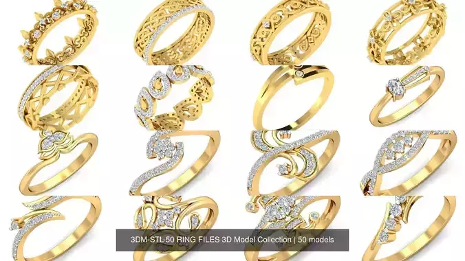3DM-STL-RENDERS 50 RING FILES
