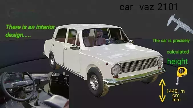 car vaz 2101 Free 3D model
