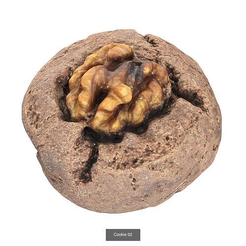 Cookies loaf of bread with blueberries 3D Model Pack 5