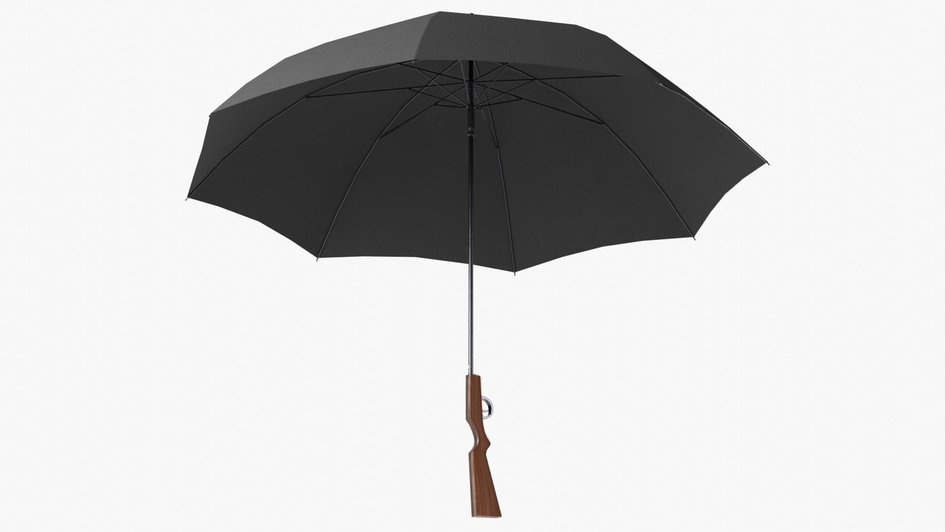 Umbrella gun Low-poly 3D model_1