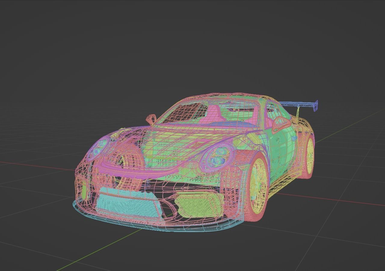 911 Porsche Gt3 3D model_1