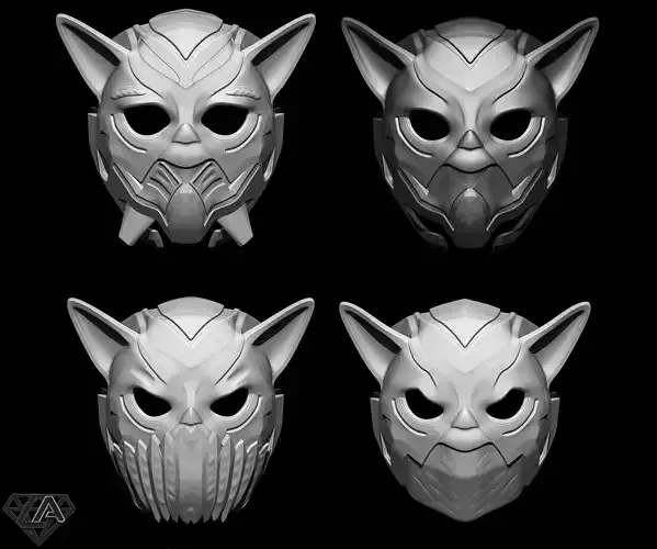 Alien yoda custom masks set