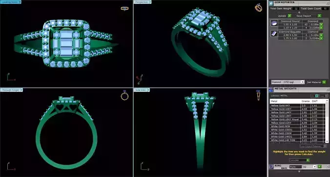 MCD-131 diamond engagement ring