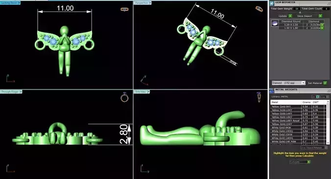 MCD-128 dragonfly in shape of butterfly