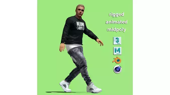 3D Rigged Justin Bieber 3D model