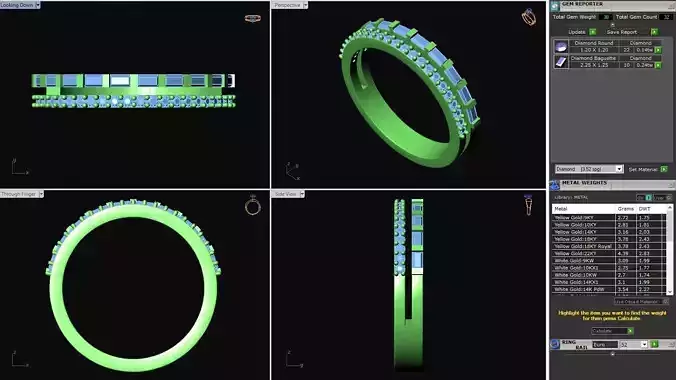 MCD-111 wedding ring with diamonds