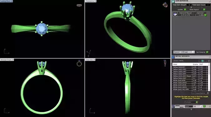 MCD-105 engagement ring 3D print model