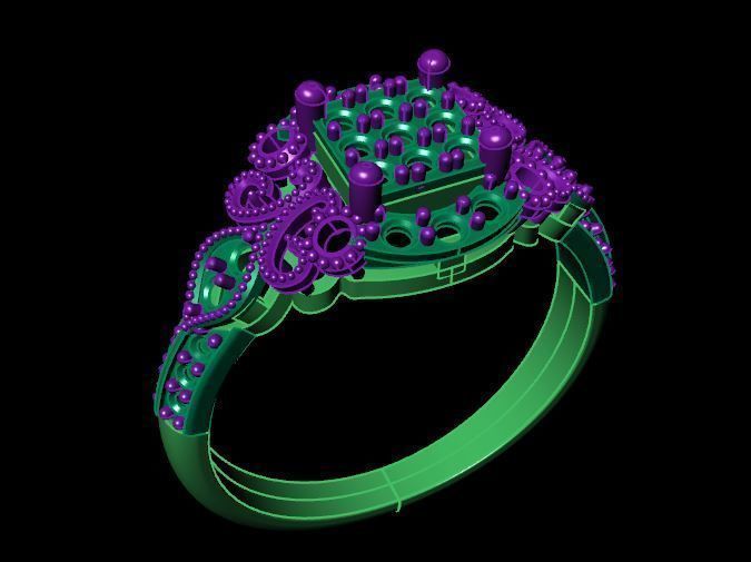 Rings 3D print model_4