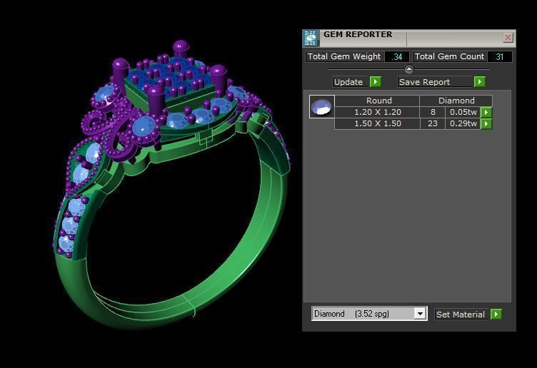 Rings 3D print model_6