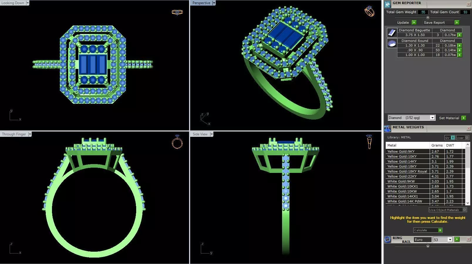 MCD-101 diamond engagement ring 3D print model_0