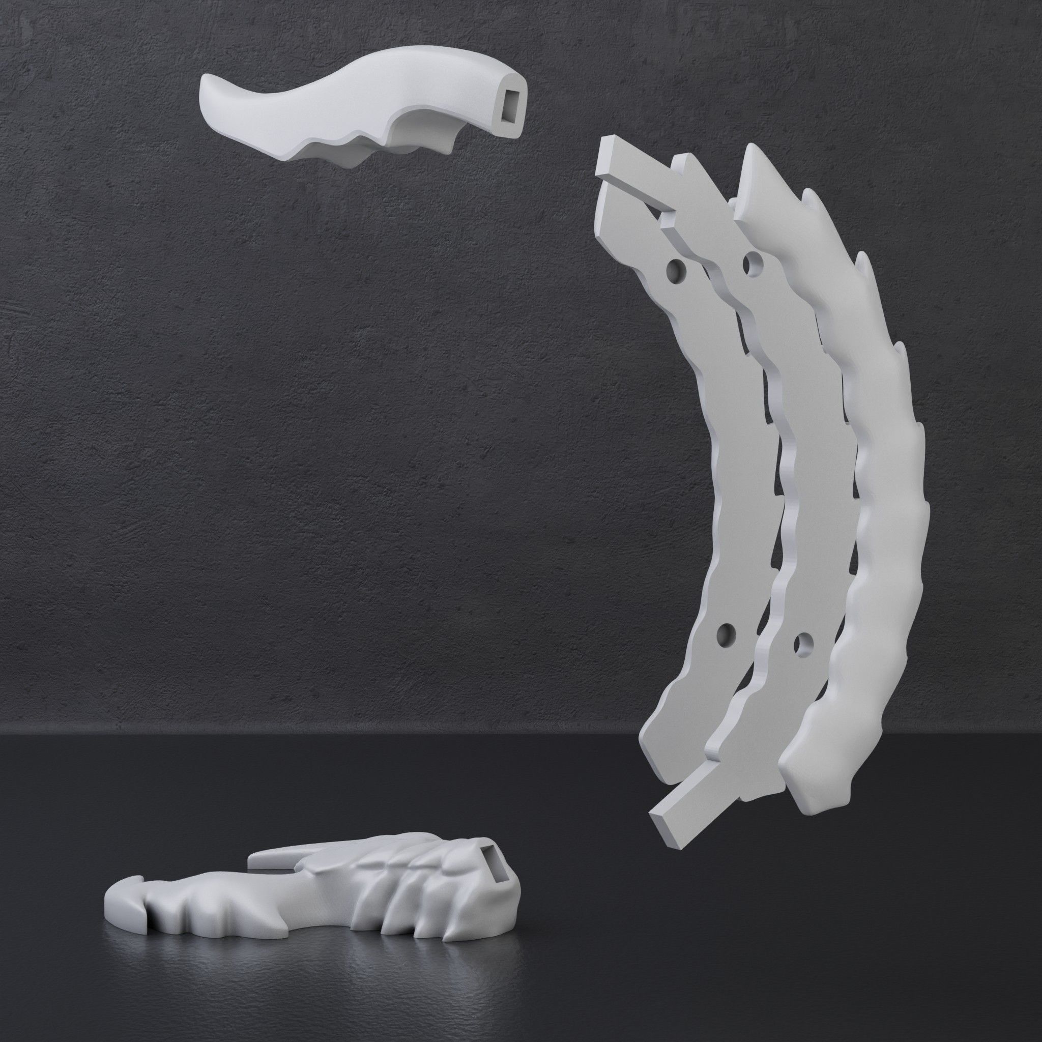 Scorpion headphone stand 3D print model_6