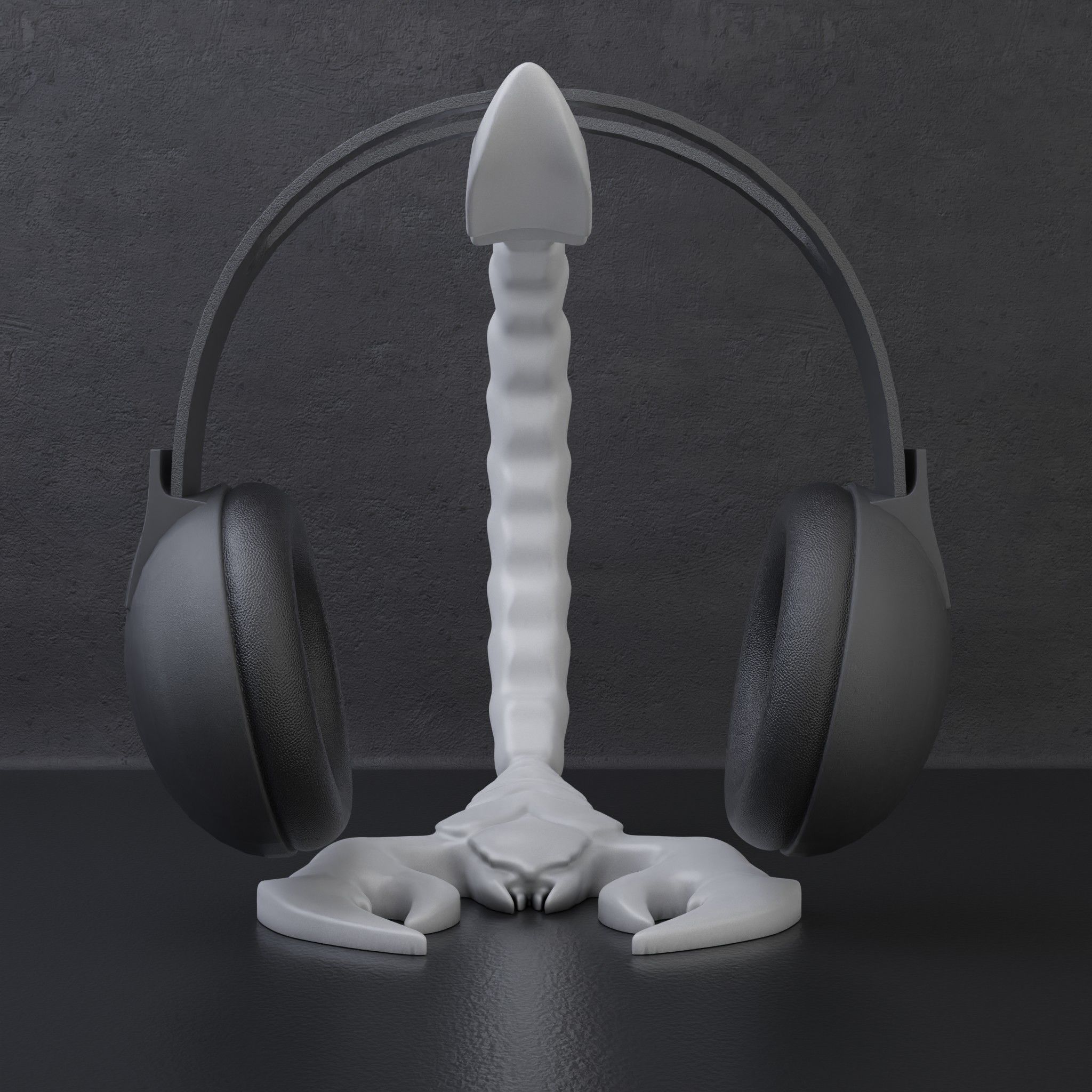 Scorpion headphone stand 3D print model_1