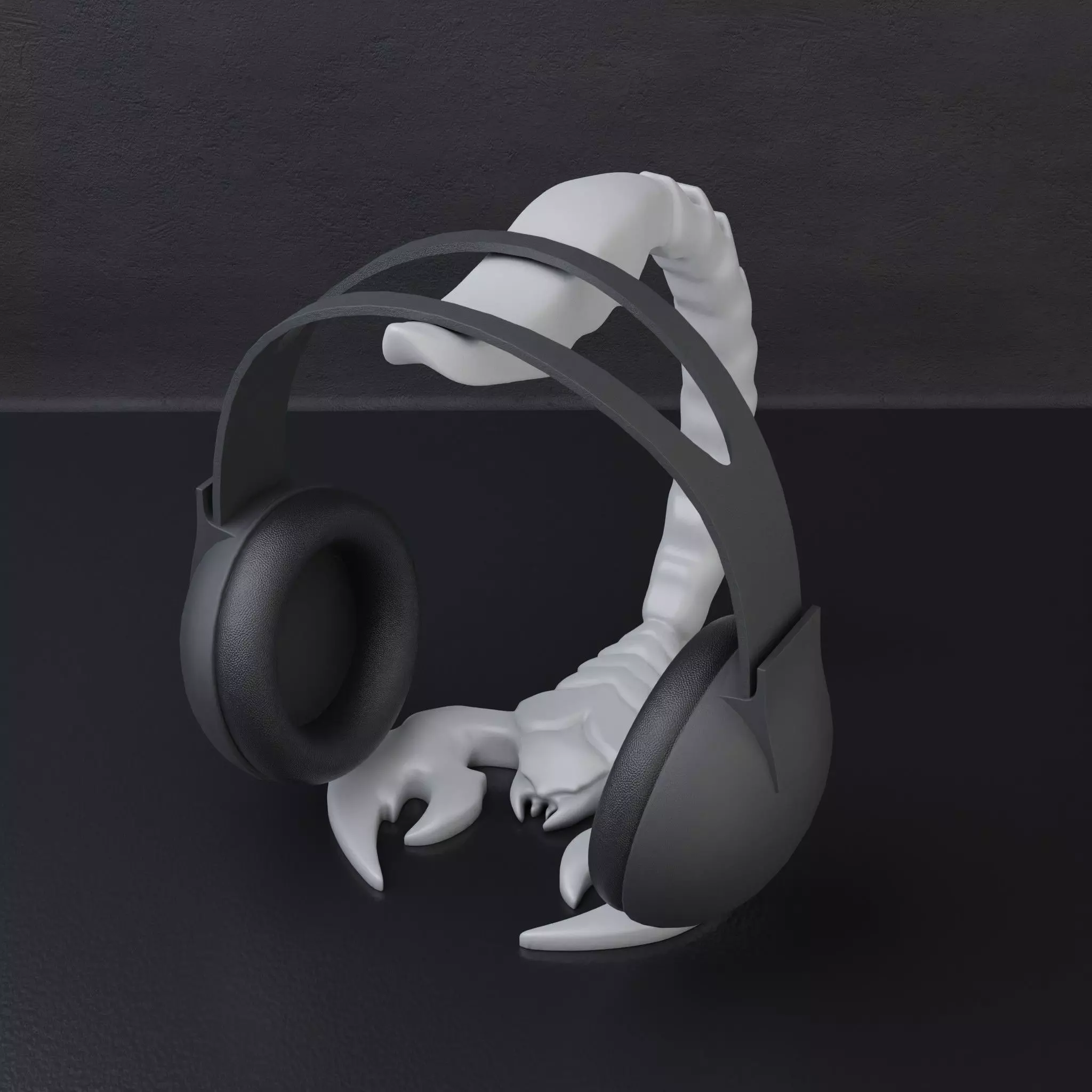 Scorpion headphone stand 3D print model_0