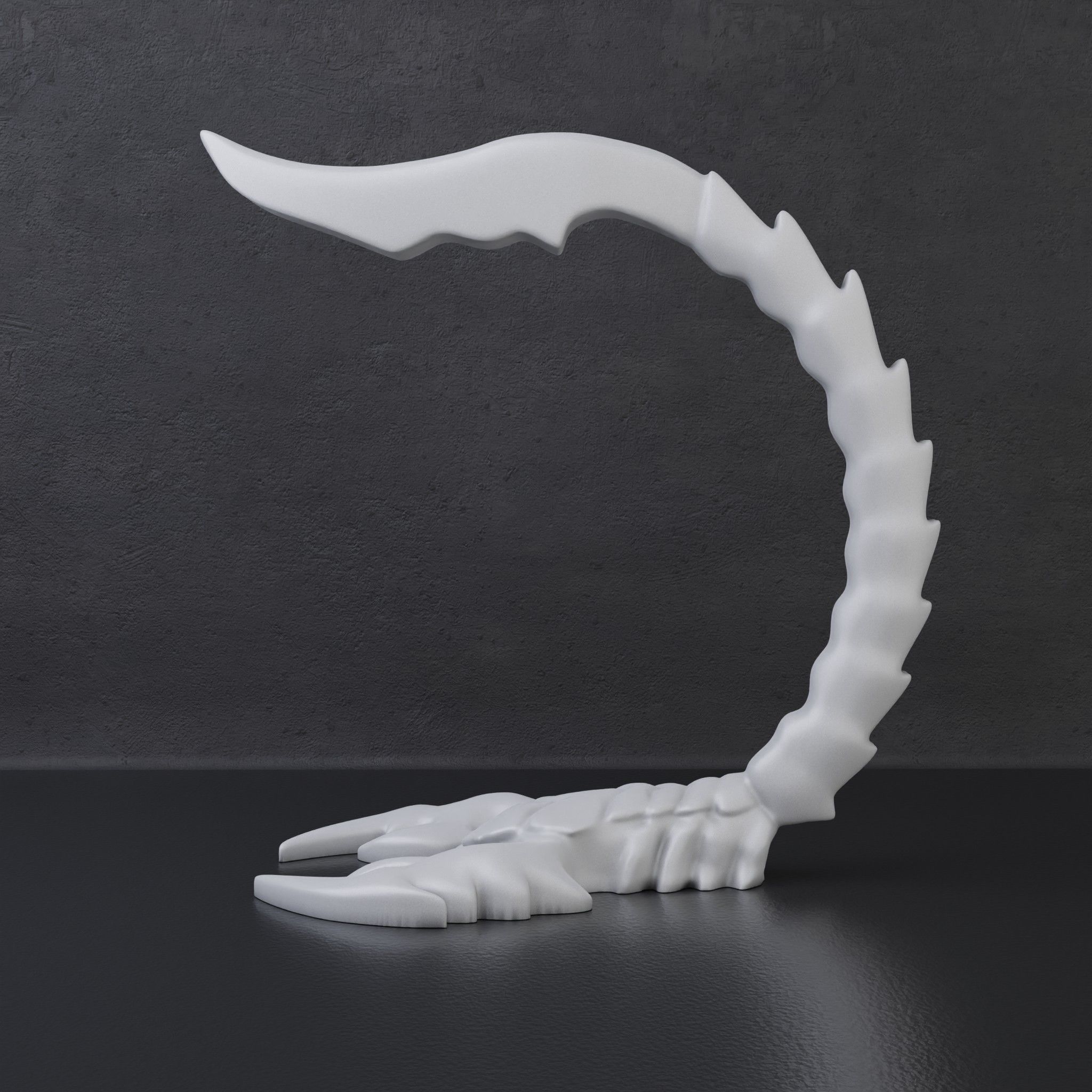 Scorpion headphone stand 3D print model_5