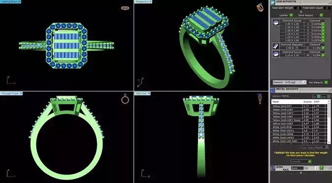 MCD-080 diamond engagement ring