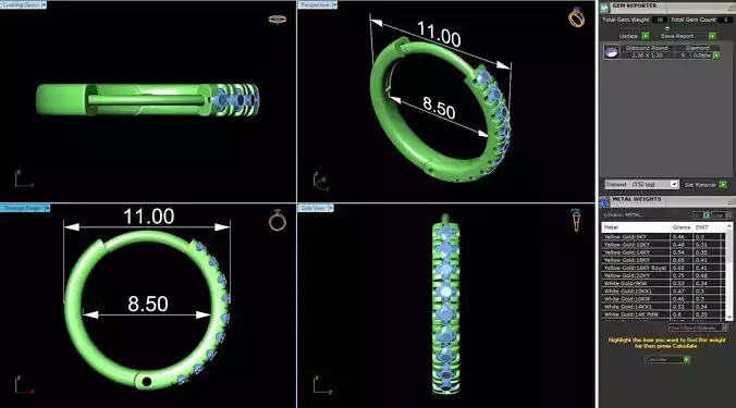 MCD-055 ring with different measurements